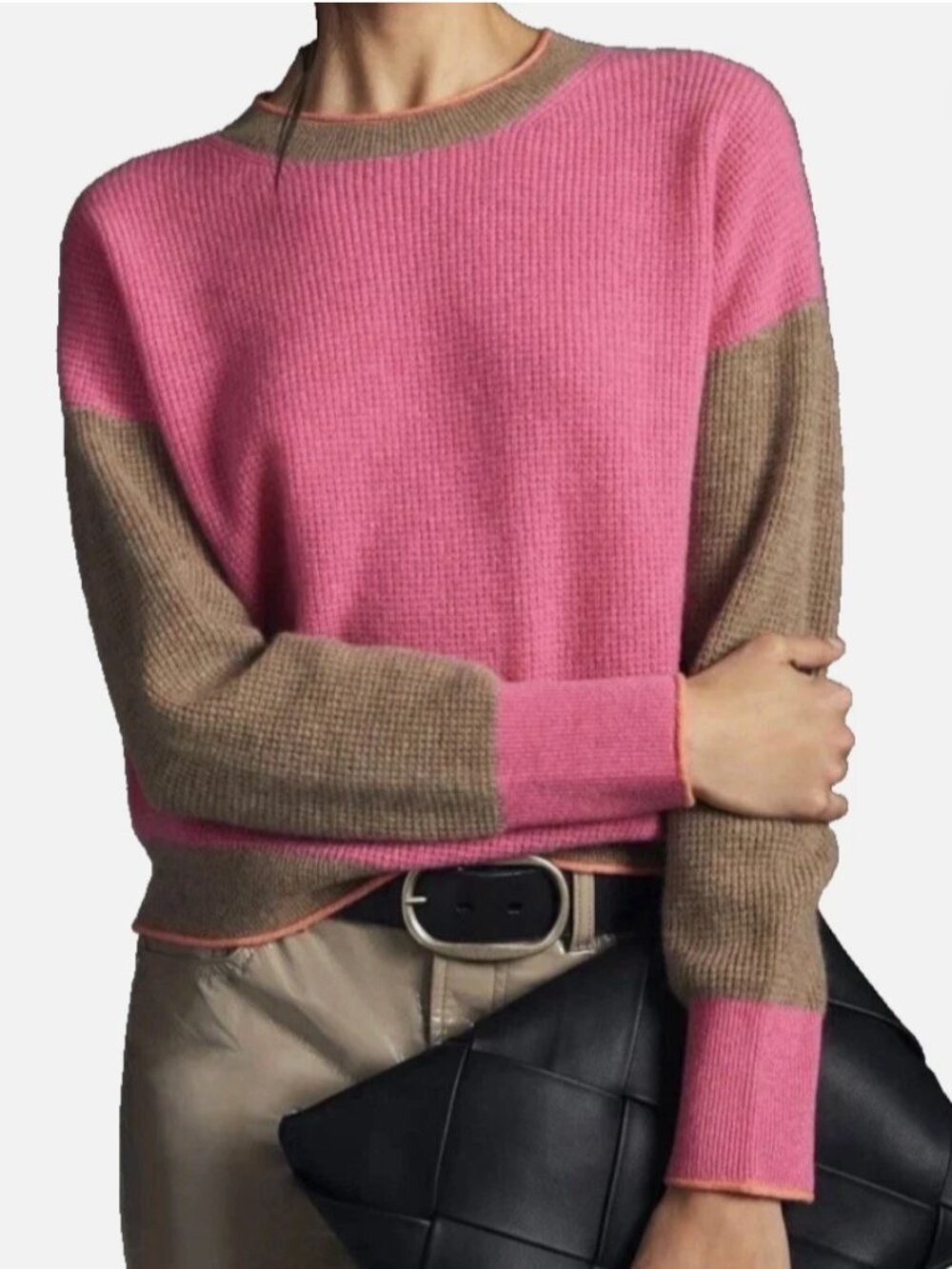 Anthropologie Maeve Colorblock Cashmere Sweater Size XS